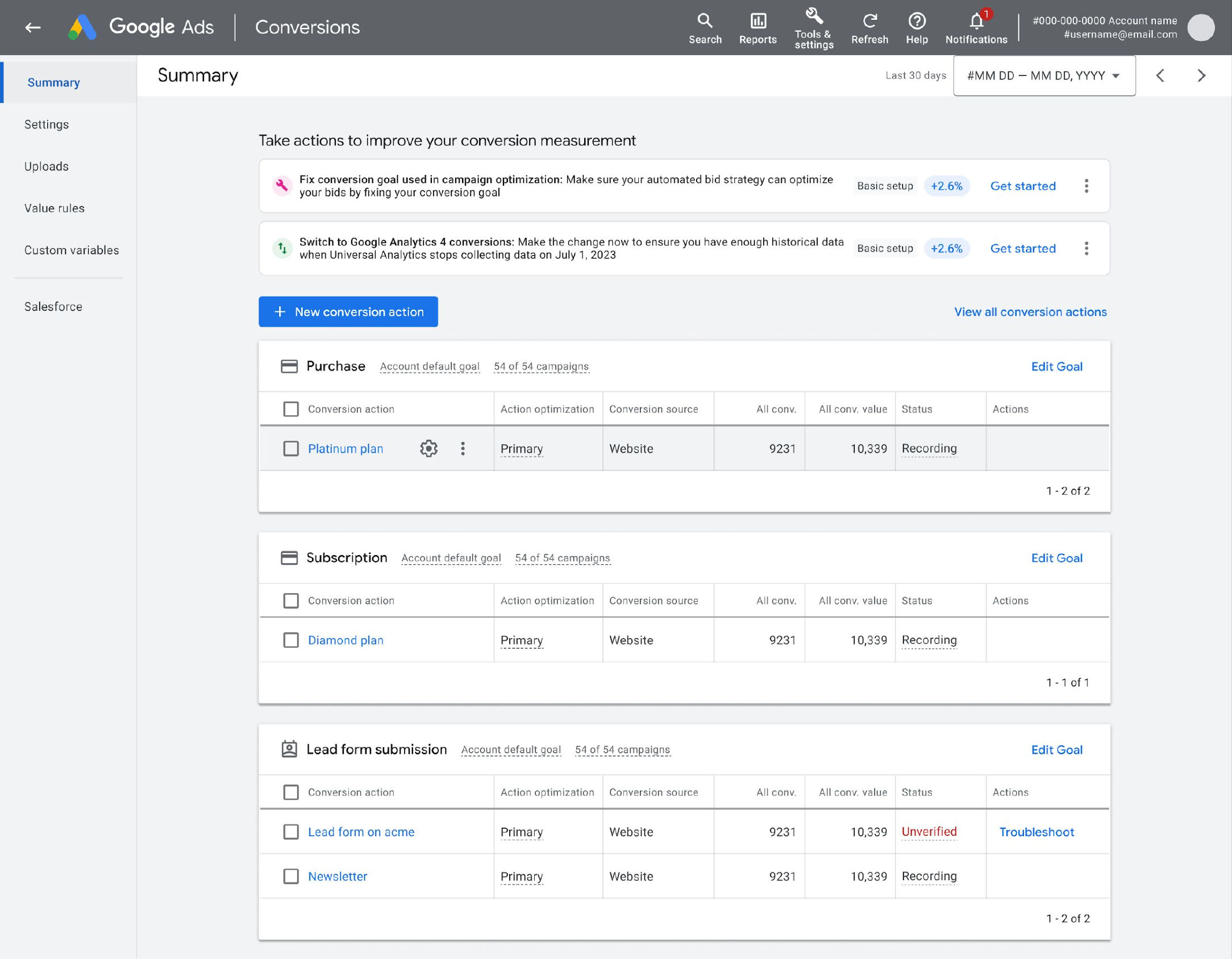 Google Ads — Updating goals after launch (3)