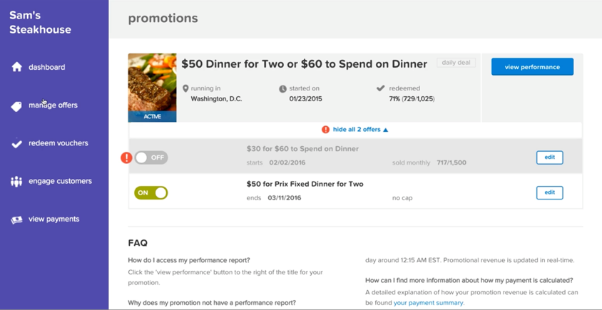 LivingSocial Merchant Center — On web (1)